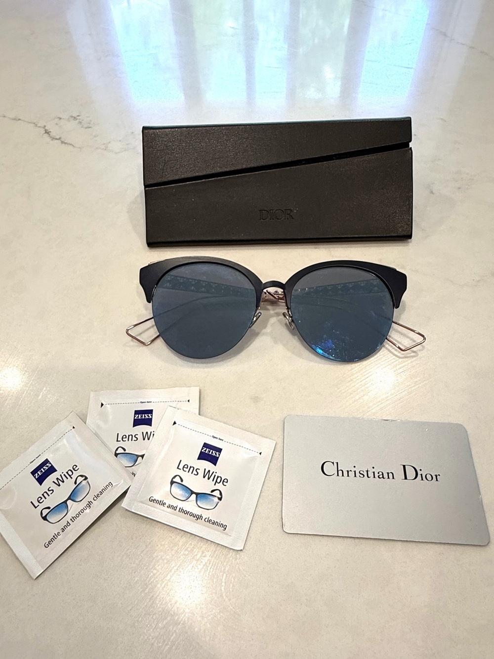 Christian Dior “Diorama Club” Blue Mirrored Women’s Designer Sunglasses